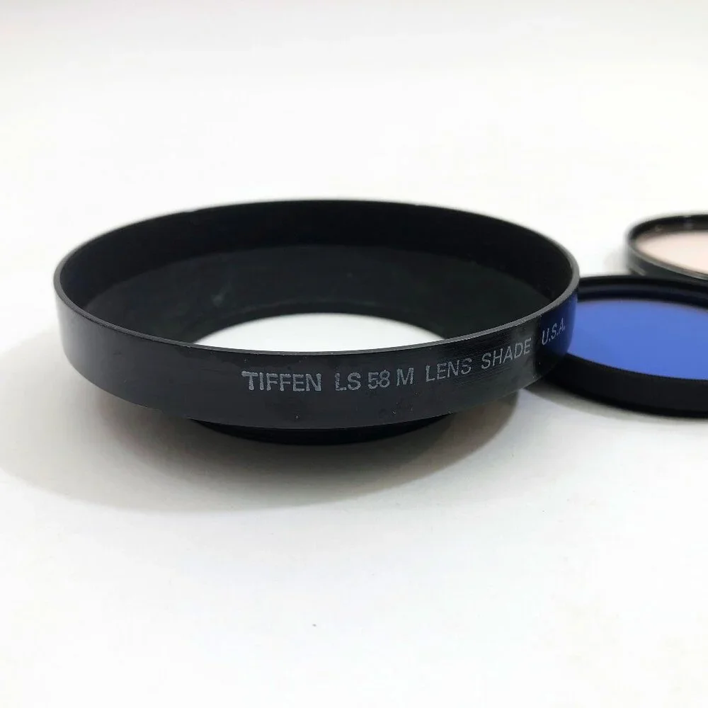Tiffen 58mm Wide Angle Lens Shade & 5 Assorted Size Filters
